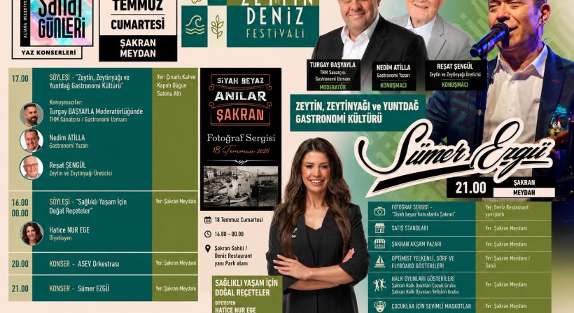 ŞAKRAN'DA ZEYTİN, DENİZ, SANAT VE NOSTALJİ AYNI FESTİVALDE BULUŞACAK